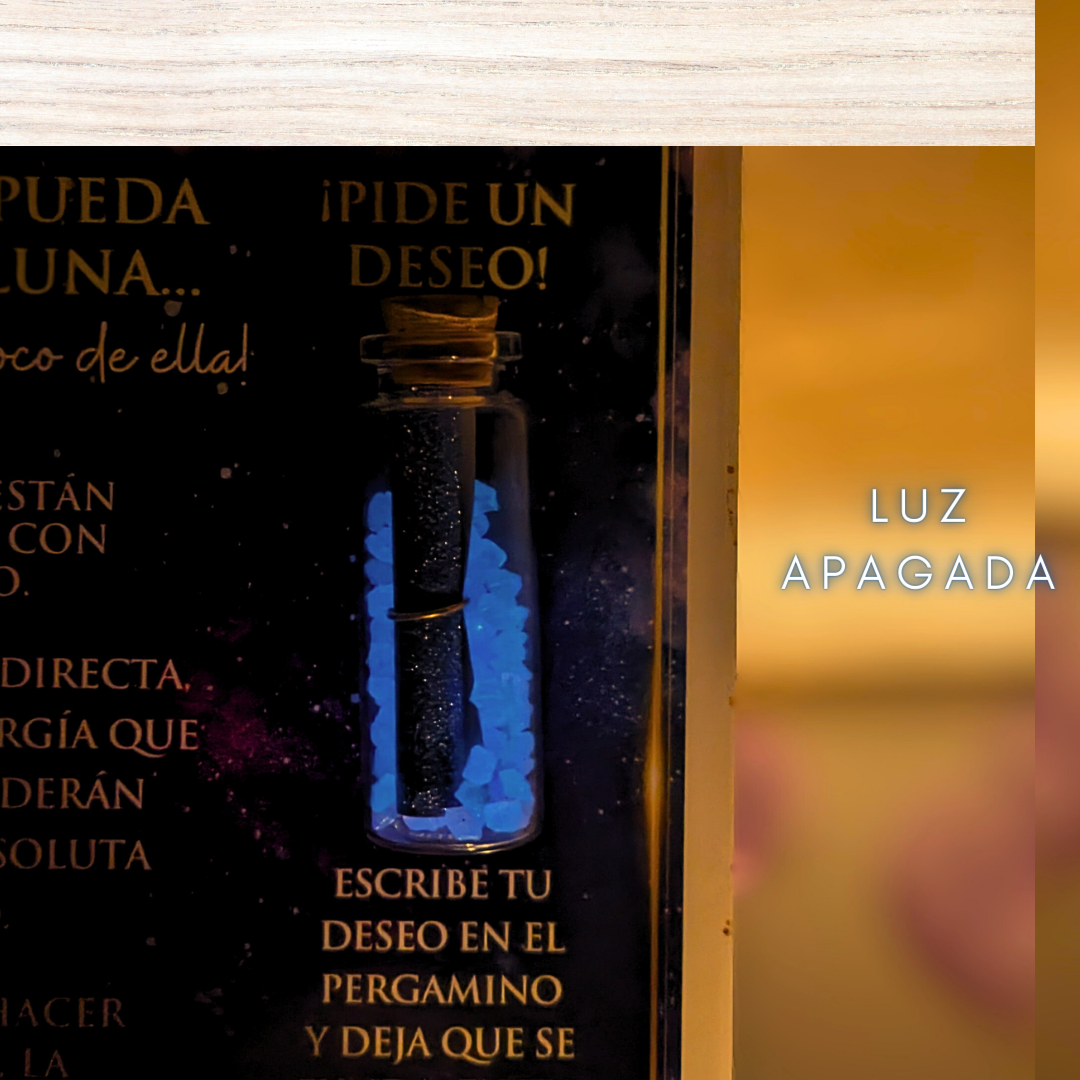 Colgante Plata de Ley 925 Luna con Piedra Ópalo Incrustada y Bote Deseos