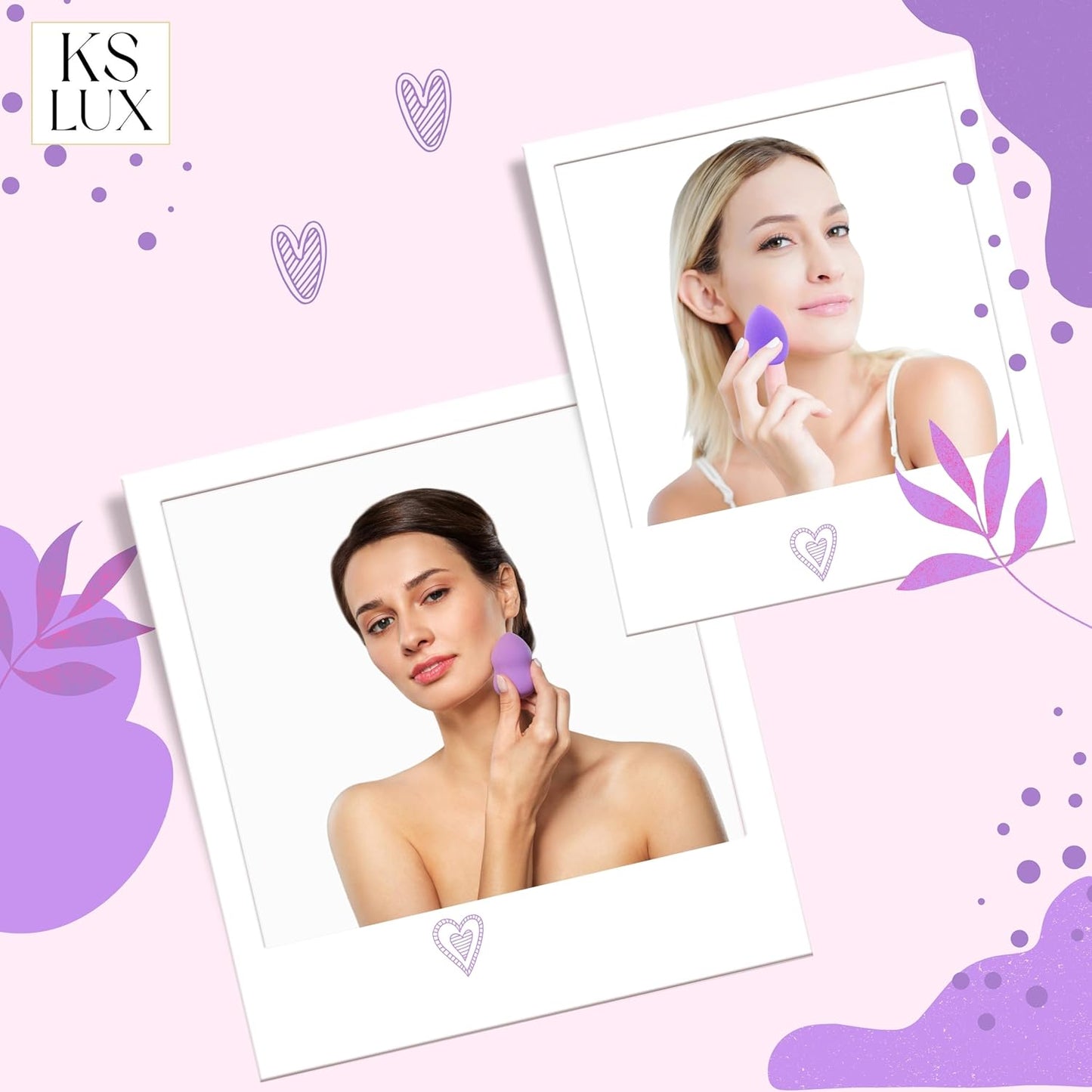 KS LUX - SET DE ESPONJAS DE MAQUILLAJE